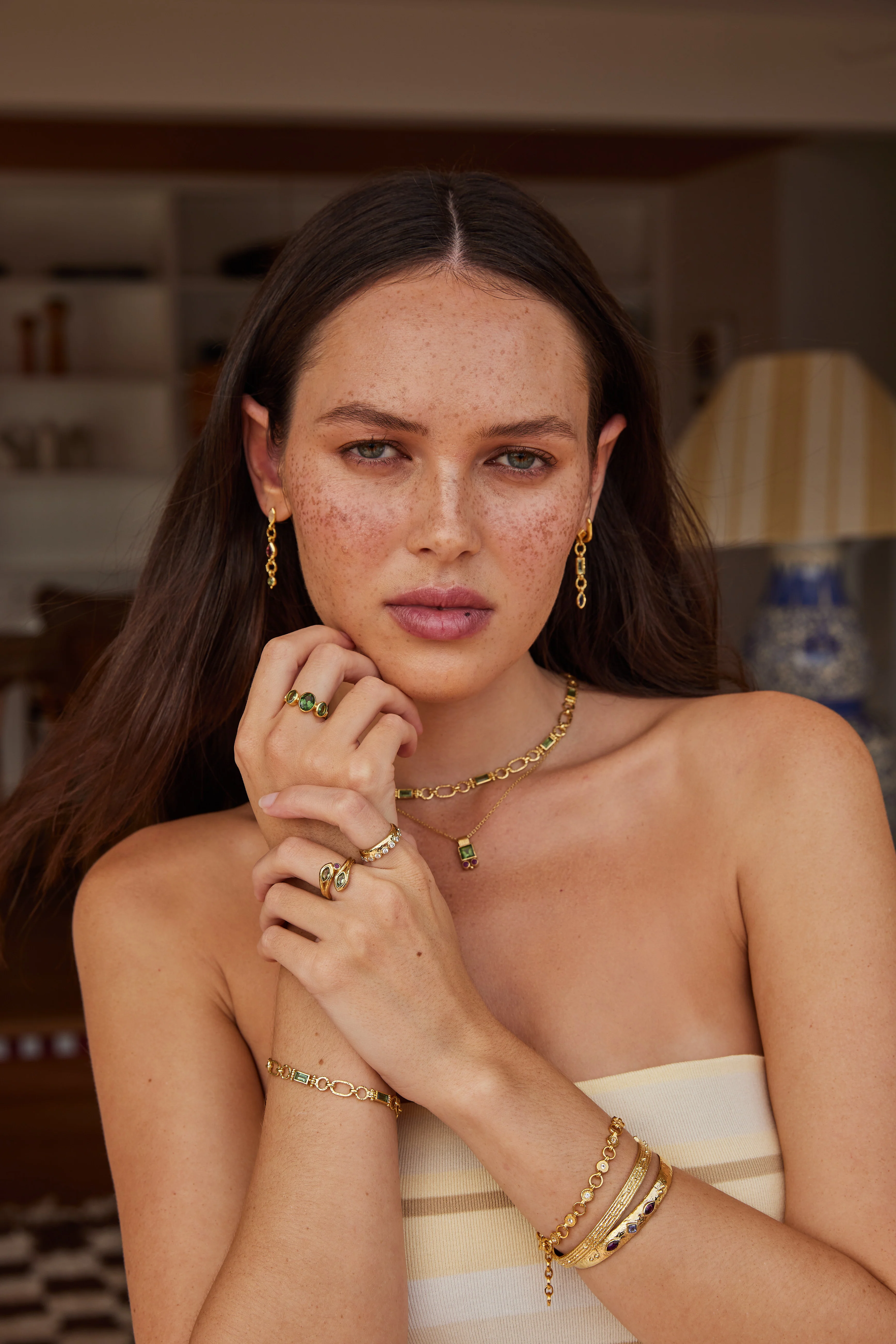 Trinity Apatite Gold Ring - Image 3