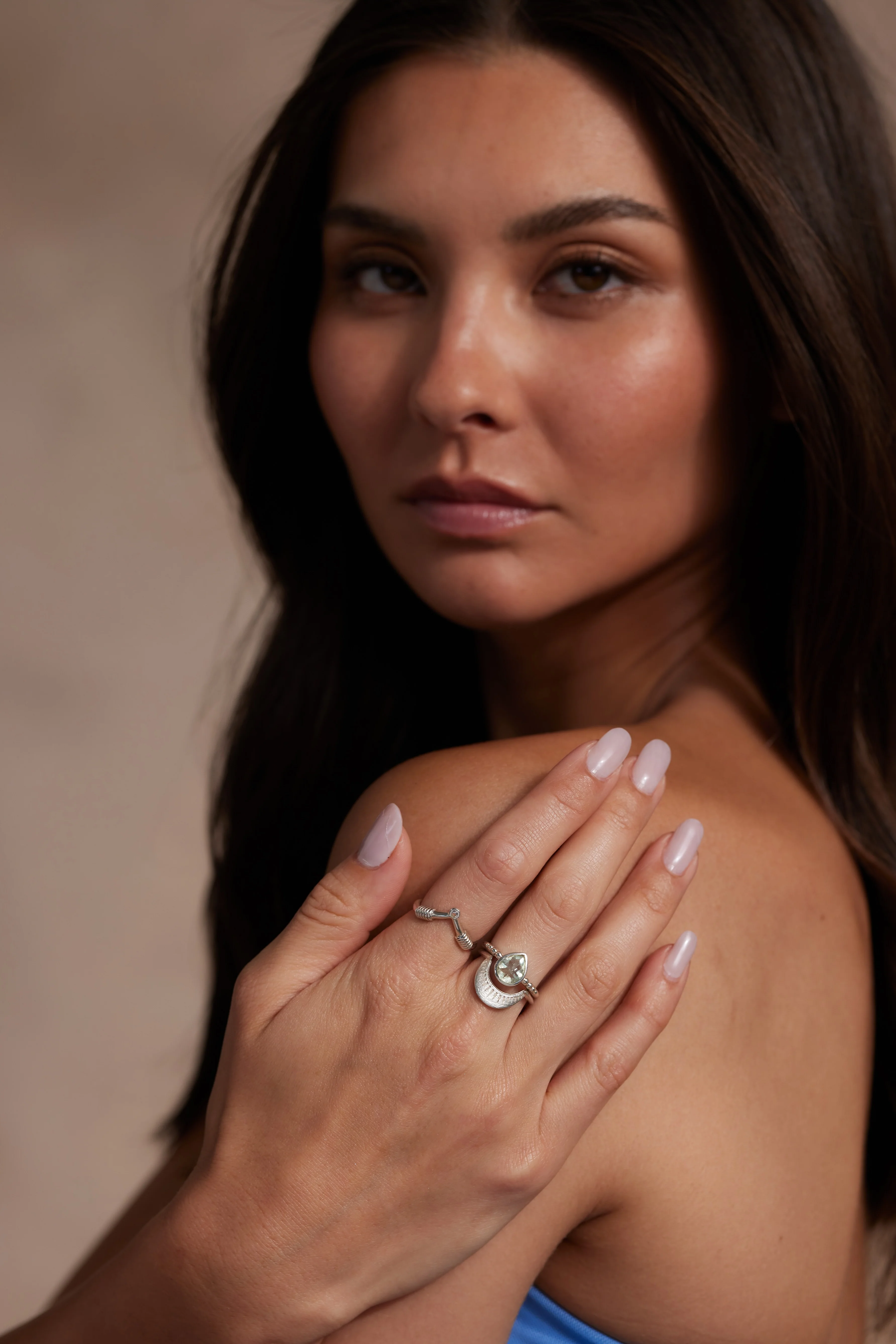 Amie Fluorite Silver Stacker - Image 3