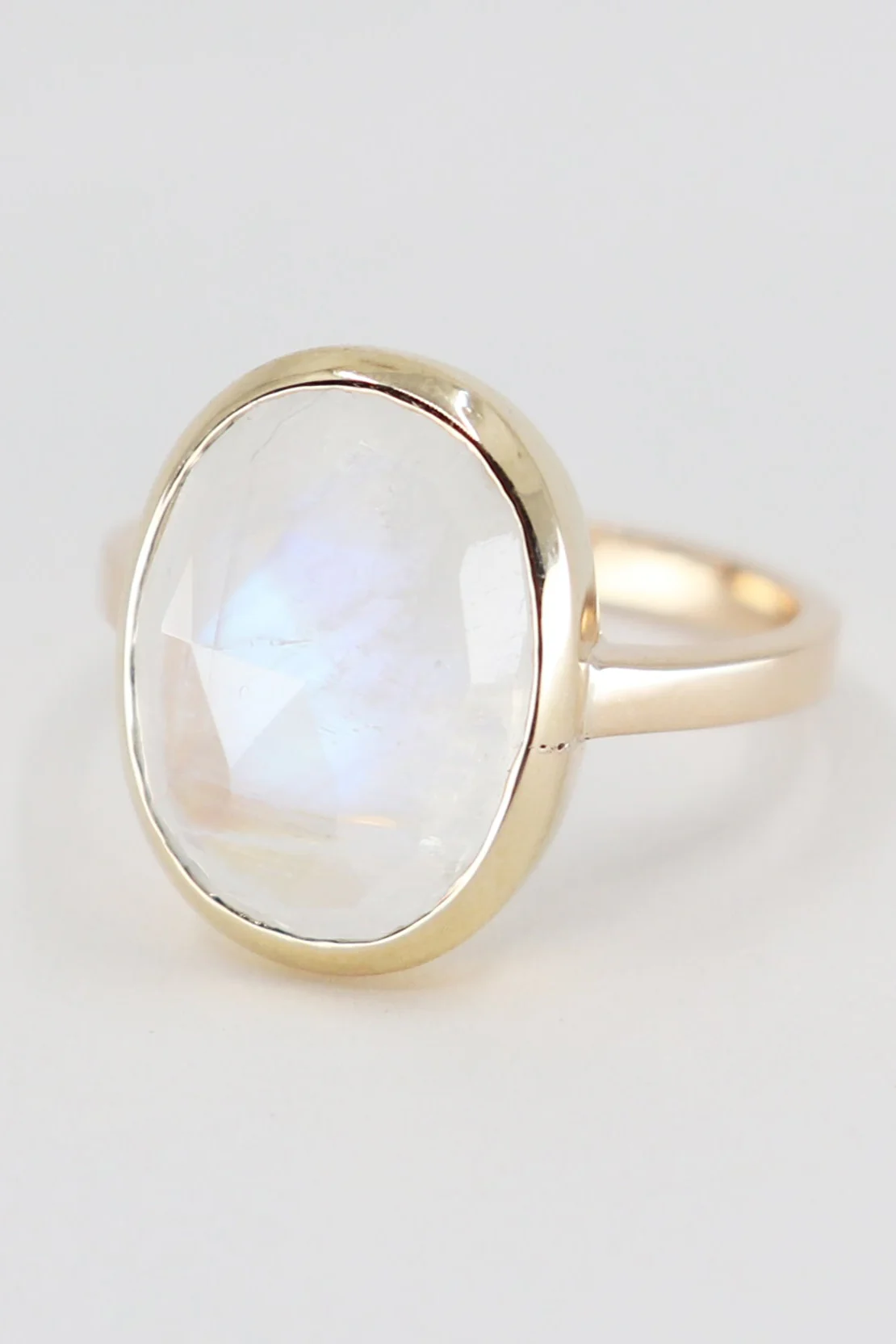Faceted Oval Moonstone Ring - Image 3