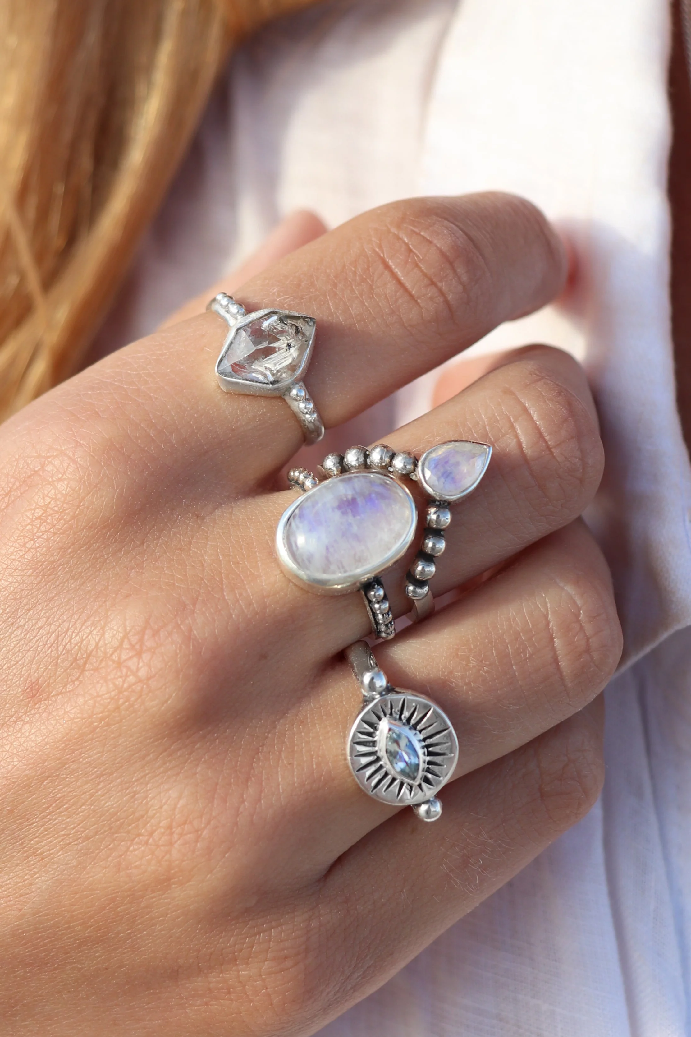 Herkimer Diamond Silver Ring - Image 3