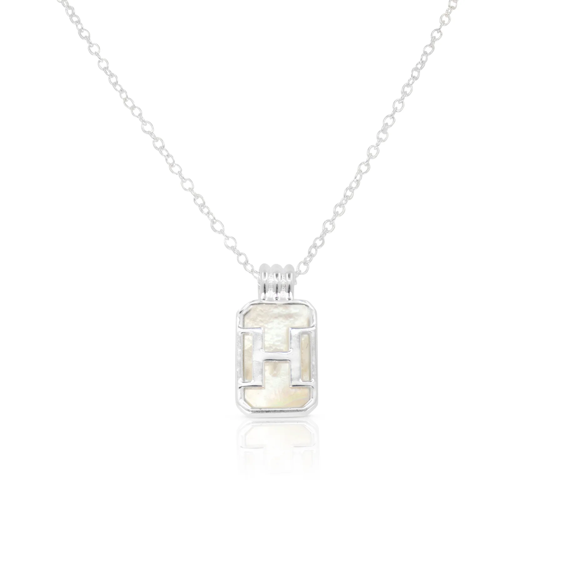 Initial A to Z Silver Necklace - Image 11