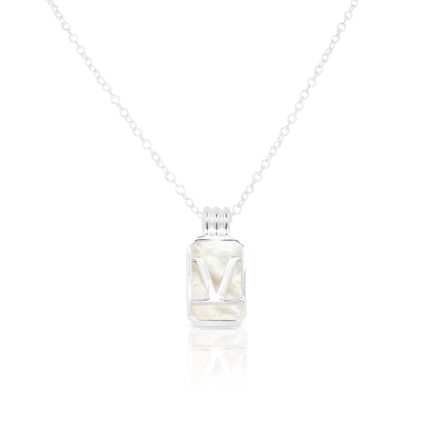 Initial A to Z Silver Necklace - Image 25