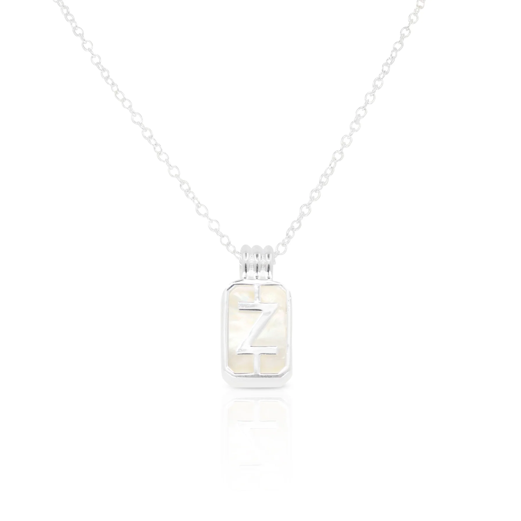 Initial A to Z Silver Necklace - Image 29