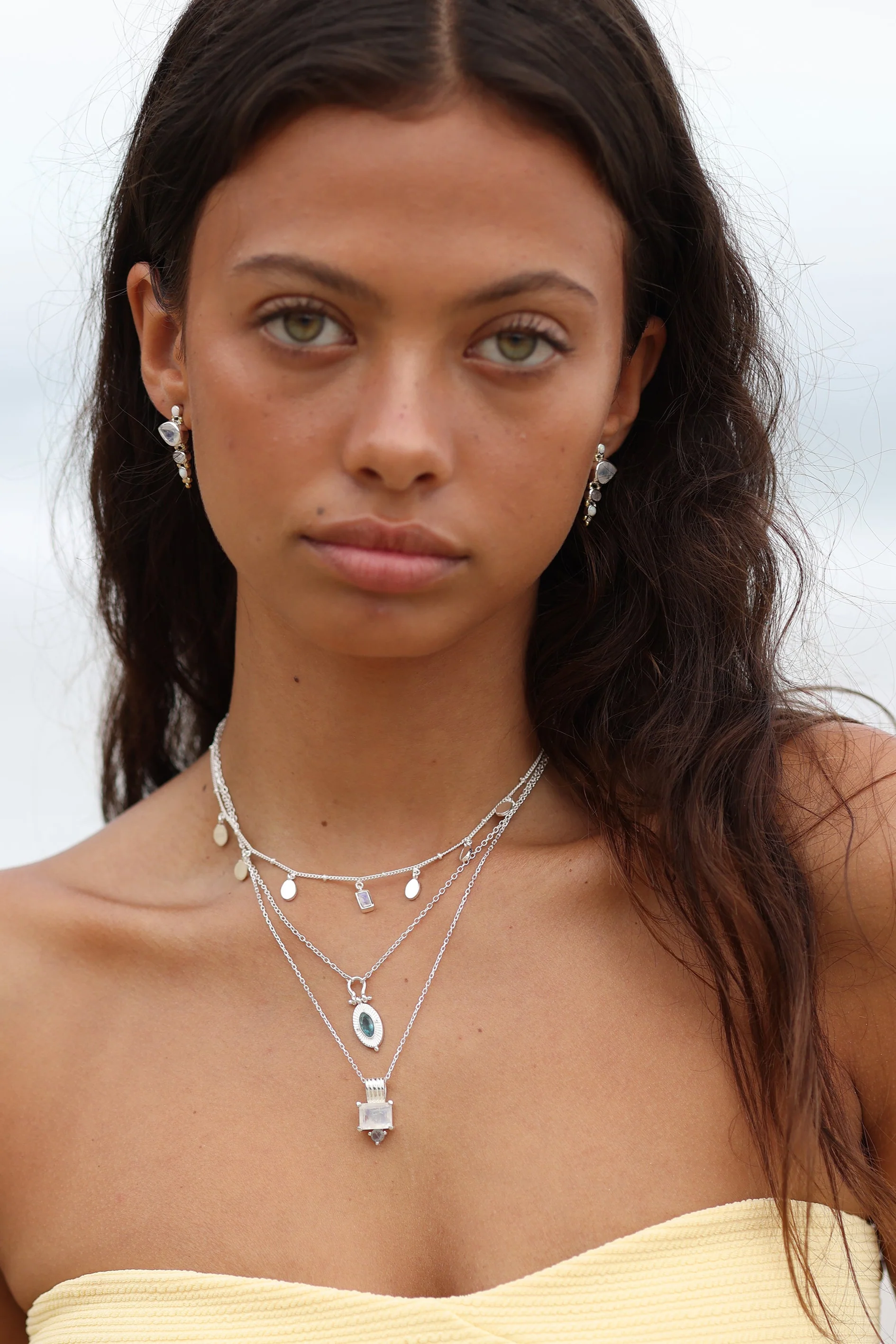 Petal Moonstone Silver Necklace - Image 5