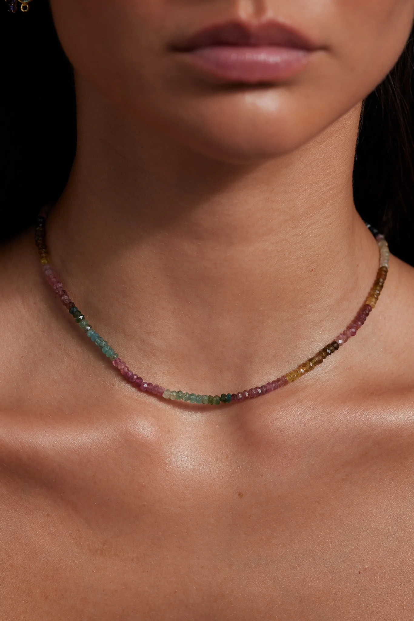 Tourmaline Ombre Silver Necklace - Image 3